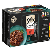 96 x 85 g Sheba različice v vrečkah po ugodni ceni - Sauce Collection (govedina; piščanec; jagnjetina; puran)