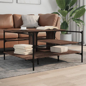 Stolic za kavu boja hrasta 100x100x48,5 cm konstruirano drvo