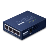 PLANET 4-Port 802.3at 30W High Power over Ethernet Injector Hub - 120W External Power Adapter (HPOE-460)