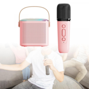 Bluetooth zvucnik Karaoke set sa mikrofonom Y-1 roze