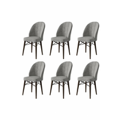 HANAH HOME Set 6 stolica Ritim Grey Brown