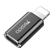 OTG adapter Yesido GS03 Lightning v USB-C GS03 OTG, Plug and Play, 480Mbps - črn