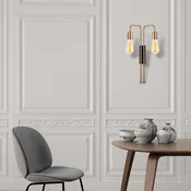 Opviq Zidna lampa E27 Socket, Zlatno-Crna