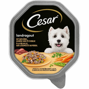 Mega pakiranje Cesar pladnji 14x150 g - Klasika z nežnim piščancem in puranom