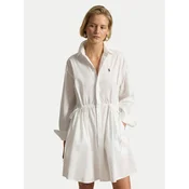 Polo Ralph Lauren Srajčna obleka 211B19986003 Bela Relaxed Fit