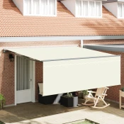 vidaXL Retraktilna tenda Bež 400 × 300 cm Poliester
