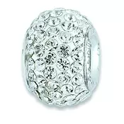 Amore baci beli srebrni privezak sa swarovski kristalom za narukvicu ( 23018 )