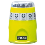 shumee 119308 RYOBI komplet nastavkov 10 kosov (25 mm: PZ1, PZ2, PZ3, PH1, PH2, PH3, T15, T20, T25, magnetno držalo)