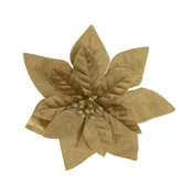 Rayher. Žametni cvet božične zvezde, 16cm, zlat