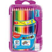Olovke u boji Maped Color Peps - 12 boja, ljubičasta kutija