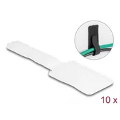 Delock mini držac kabela s kopcom na cicak, duljina 90 mm, širina 24 mm, 10 kom. crna, bijela