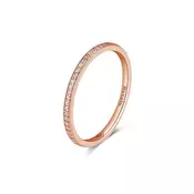 Rosato Minimalističen bronast prstan s cirkoni Allegra RZA030 (Obseg 54 mm)