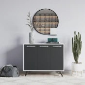 Hanah Home Komoda Piffa 100x82x35cm Belo-Antracit