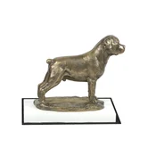 shumee Rotvajler - kipec psa, figurica na belem podstavku, pokal za pasjo razstavo Art-Dog
