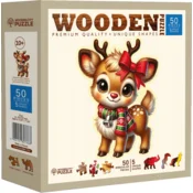 WOODEN CITY Lesena sestavljanka Zimski prijatelj 50 kosov