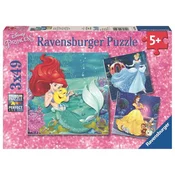 Ravensburger sestavljanka Pustolovščine princes, 3x49