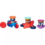 Play Doh set Captain America, Spiderman, Venom B0606