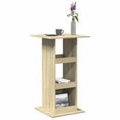 vidaXL Barska miza s policami sonoma hrast 60x60x102 cm inženirski les