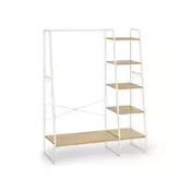 Songmics Oblekalni regal 5 polic 45x120x160 cm rjav črn