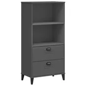 Vidaxl Knjižna omara VIKEN antracitno siva 60x35x123 cm inženirski les