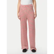 Pieces Hlače iz tkanine Manilla 17155071 Rdeča Wide Leg