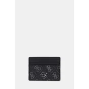 Usnjen etui za kartice Guess MITO črna barva, SMVELE LEA25