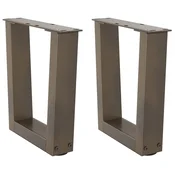 Noge za klub stolic V-oblik 2 kom Prirodni celik 40 x (30-31,3) cm Celik