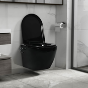Den Viseča WC školjka brez roba z bide funkcijo keramična čr