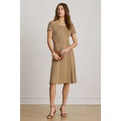 Lauren Ralph Lauren Pletena obleka  zlata