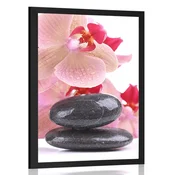 Plakat SPA kamni in orhideja - 60x90 no frame