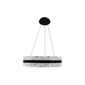 LED luster na sajli, sa prigušiva, LED/80W/230V 3000-6500K, crni + daljinski upravljac
