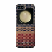 Premium ovitek Pitaka Tactile Woven MagEZ 5 za Samsung Galaxy Z Flip6 - sunset