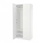 PAX / FORSAND Garderober, bela/bela, 100x60x236 cm