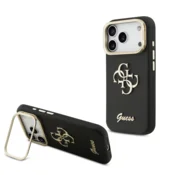 GUESS Cam Stand GUHCP17LPCS4GSK ovitek za iPhone 18 Pro/iPhone 17 Pro s stojalom - črn