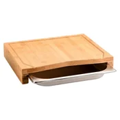 Bamboo chopping board, with GN 1/2 collecting tray, 36.5 x 28.5 cm - K