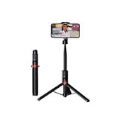 Selfie komplet P12 Multifunctional stojalo vrtljivo 360, Bluetooth 4.2, 2v1, Remax, 1.3m, črna