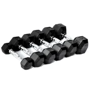 Hexagonalna gumirana ročna utež, 25kg