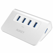 slomart usb hub aukey cb-h5 aluminij