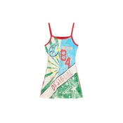 Desigual Obleka  modra / zelena / rdeča / bela