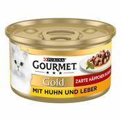Gourmet Gold Nežni koščki v omaki 12x85 g - Teletina & zelenjava