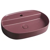 ISVEA Ovalno Namizno Keramično Umivalno Korito INFINITY, Maroon Rdeče, 60x40 cm
