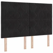 Vidaxl Vzglavje Črna 144 cm Žamet