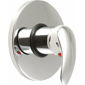 Skrita mešalna pipa za prho z eno ročico KASIOPEA, 1 funkcija, kromasta - Kromasta - 48 - Medenina - Skrita - 1 funkcija - Okrogla - Aqualine - KASIOPEA - 134 mm O - Ročica