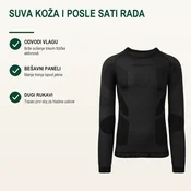 Tekton Pro Gornji deo termo veša Activ T-Shirt, Crni