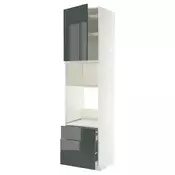 METOD / MAXIMERA Visoki element za ugradb uredaje, bijela/Kallarp tamno sivo-zelena visokog sjaja, 60x60x240 cm