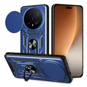 Oklepni ovitek MaX-Armor z obročem, kovinsko ploščico in zaščito zadnjih kamer za Honor Magic8 Pro - blue