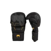 Venum Serpenti Sparring Gloves, Black/Silver/Gold - S