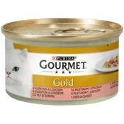 GOURMET Konzerva za macke sa ukusom piletine i lososa Gold 85g