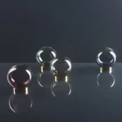 AYTM Vaza Globe, O 17 cm, roza/zlata, steklo, nerjaveče jeklo - Dizajn - roza, zlato