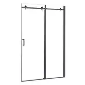Vrata za tuširanje Bold z valjčki 130x195 cm črna